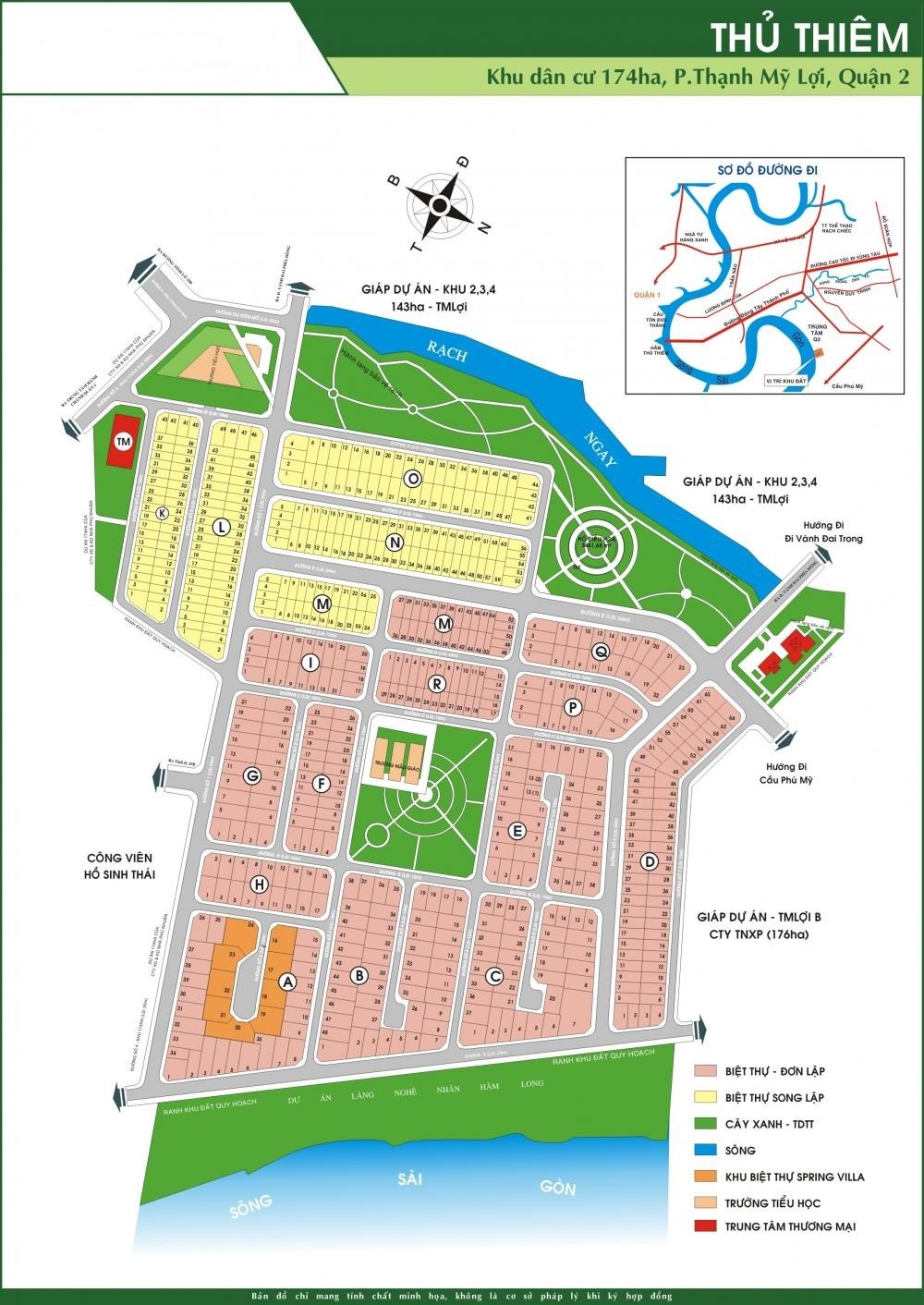 Bản đồ dự án Thủ Thiêm Villa, Thạnh Mỹ Lợi, Quận 2